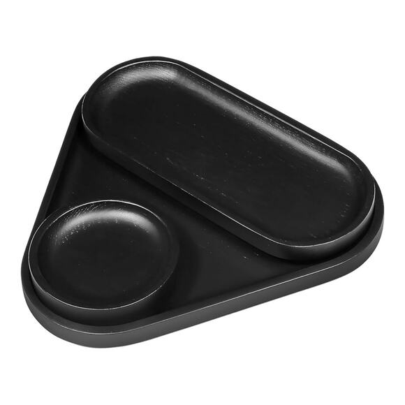 Normcore 3 Pack Valet Tray Bundle Coffee Serving Trays Black Stained Oak Wood - Picture 3 of 3